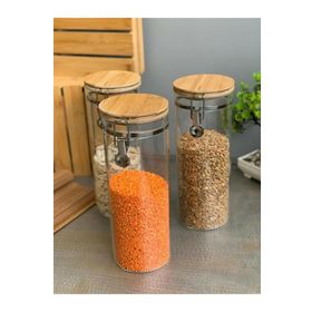 Bambum Mada Kelepçeli Vakumlu 1700 ml 6'lı 26 cm Boroslikat Cam Set