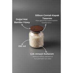 Bambum Nero Zone 250 ml Cam Saklama Kabı