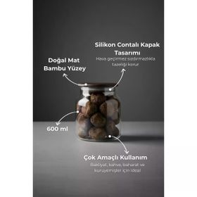 Bambum Nero Zone 600 ml Cam Saklama Kabı