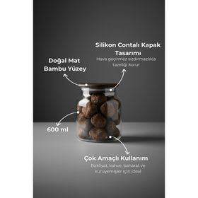 Bambum Nero Zone 600 ml Cam Saklama Kabı