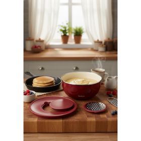 Bambum Nostalji Bordo 24 cm Karıştırma Kabı