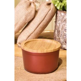 Bambum Slalom Bambu Kapaklı Granit 14 cm Kırmızı Saklama Kabı