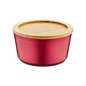 Bambum Slalom Bambum Kapaklı Granit 16 cm Kırmızı Saklama Kabı