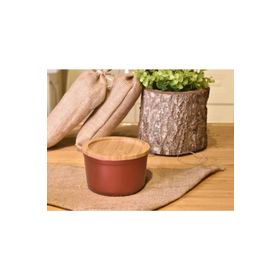 Bambum Slalom Bambum Kapaklı Granit 16 cm Kırmızı Saklama Kabı