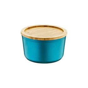 Bambum Slalom Mavi Bambum Kapaklı Granit 16 cm Saklama Kabı