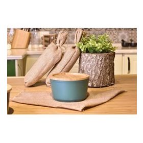 Bambum Slalom Mavi Bambum Kapaklı Granit 16 cm Saklama Kabı