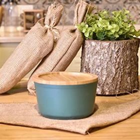 Bambum Slalom Mavi Bambum Kapaklı Granit 16 cm Saklama Kabı