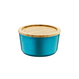 Bambum Slalom Mavi Bambum Kapaklı Granit 16 cm Saklama Kabı