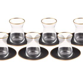 Bambum Stella 12 Parça Oval Bambu Altlıklı Çay Seti