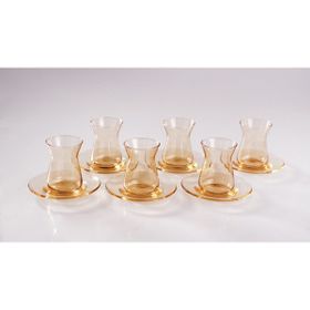 Bambum Stella 12 Parça Oval Bambu Altlıklı Çay Seti