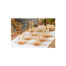 Bambum Stella 12 Parça Oval Bambu Altlıklı Çay Seti