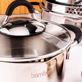 Bambum Stellar Silver 8 Parça Çelik Tencere Seti