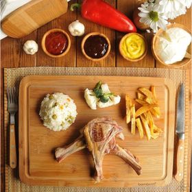 Bambum Toscana Büyük Kahve Steak Tahtası