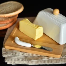 Bambum Una 3 Parça Tereyağ Servis Kabı