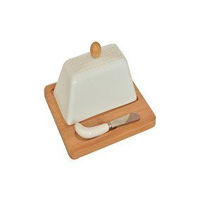 Bambum Una 3 Parça Tereyağ Servis Kabı