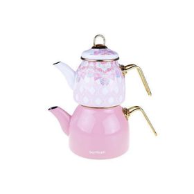 Bambum Unique Emaye Pembe Çaydanlık Takımı