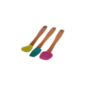 Bambum Zolly 3'lü Beyaz Ahşap Spatula Seti