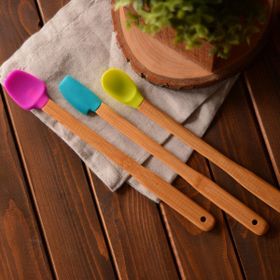 Bambum Zolly 3'lü Beyaz Ahşap Spatula Seti