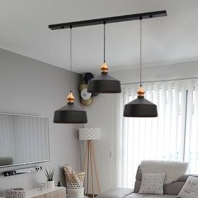 Bamyum Üçlü Köşeli Circle Siyah Avize