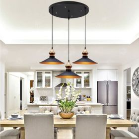 Bamyum Üçlü Salon Circle Siyah Avize