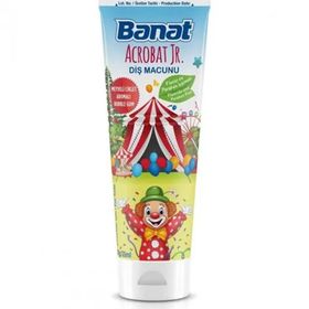 Banat 3+ Yaş 35 ml Florürsüz Meyveli Ciklet Aromalı Çocuk Diş Macunu