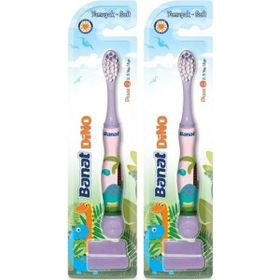 Banat Dino 2+ Yaş Mor Çocuk Diş Fırçası