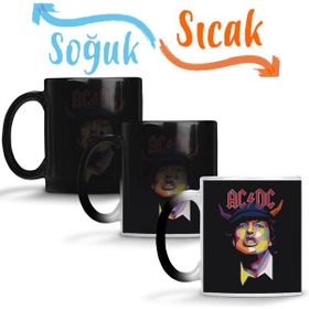 Banda Ac Dc Rock Müzik Grubu Sihirli Porselen Kupa
