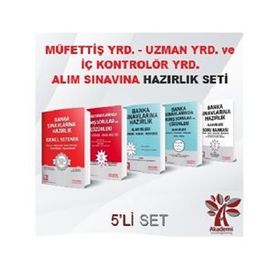 Banka Sınavları Vakıfbank Müfettiş Yrd - Uzman Yrd ve İç Kontrolör Yrd Alım Sınavına Hazırlık 5'li Set - Akademi Eğitim Yayınları