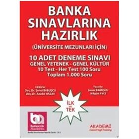 Banka Sınavlarına Hazırlık - 10 Adet Deneme Sınavı - Şener Babuşcu Dr. Şenol Babuşcu Adalet Hazar Mahmut Ceylan av sezercan bektas Nilgün Avcı