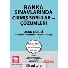 Banka Sınavlarında Çıkmış Sorular ve Çözümleri Alan Bilgisi - Adalet Hazar av sezercan bektas Mahmut Ceylan