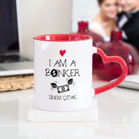 Bankacı Kalpli Kupa Bardak