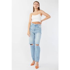 Banny Jeans Açık Mavi Kadın Dizi Yırtık Jean Pantolon