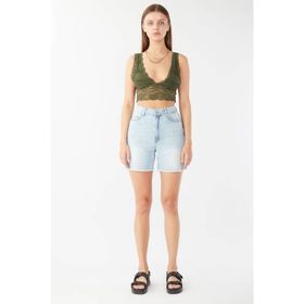 Banny Jeans Açık Mavi Kadın Paçası Kesik Jean Şort