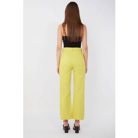 Banny Jeans Fıstık Yeşili Kadın Basic Paçası Kesik Jean Pantolon