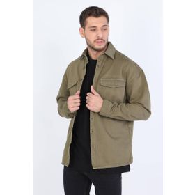 Banny Jeans Haki Erkek Oversize Jean Gömlek