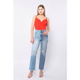 Banny Jeans Kadın Dizi Yırtık Çift Yıkamalı Jean Pantolon