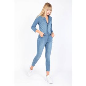 Banny Jeans Kadın Jean Mavi Tulum