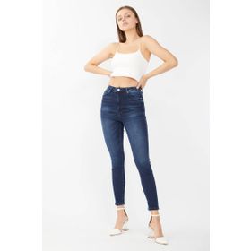Banny Jeans Kadın Koyu Mavi Dar Kesim Jean Pantolon