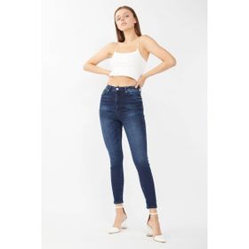Banny Jeans Kadın Koyu Mavi Dar Kesim Jean Pantolon