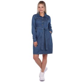 Banny Jeans Kadın Kuşaklı Uzun Kollu Elbise