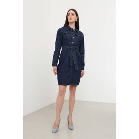 Banny Jeans Kadın Kuşaklı Uzun Kollu Elbise