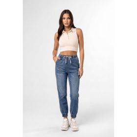 Banny Jeans Kadın Lastikli Jogger Koyu Mavi Pantolon