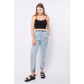 Banny Jeans Kadın Lastikli Jogger Mavi Pantolon