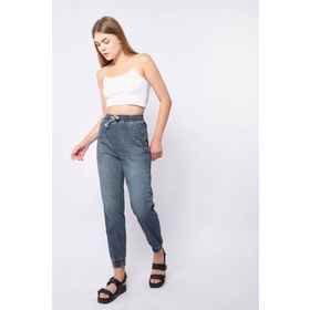 Banny Jeans Kadın Lastikli Jogger Mavi Pantolon