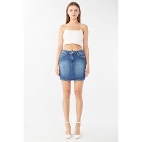 Banny Jeans Kadın Mavi Mini Jean Etek