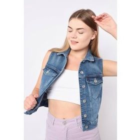 Banny Jeans Kadın Mavi Yelek
