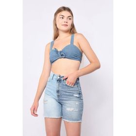 Banny Jeans Kadın Mavi Yırtık Detaylı Jean Şort