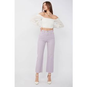 Banny Jeans Lila Kadın Basic Paçası Kesik Jean Pantolon