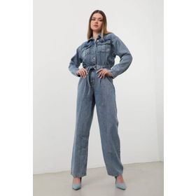Banny Jeans Mavi Kadın Oversize Jean Tulum