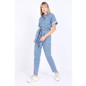 Banny Jeans Mavi Kadın Yarasa Kol Jean Tulum